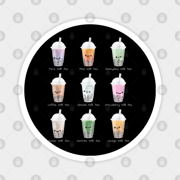 Boba Tea, Bubble Tea Menu Magnet by YourGoods